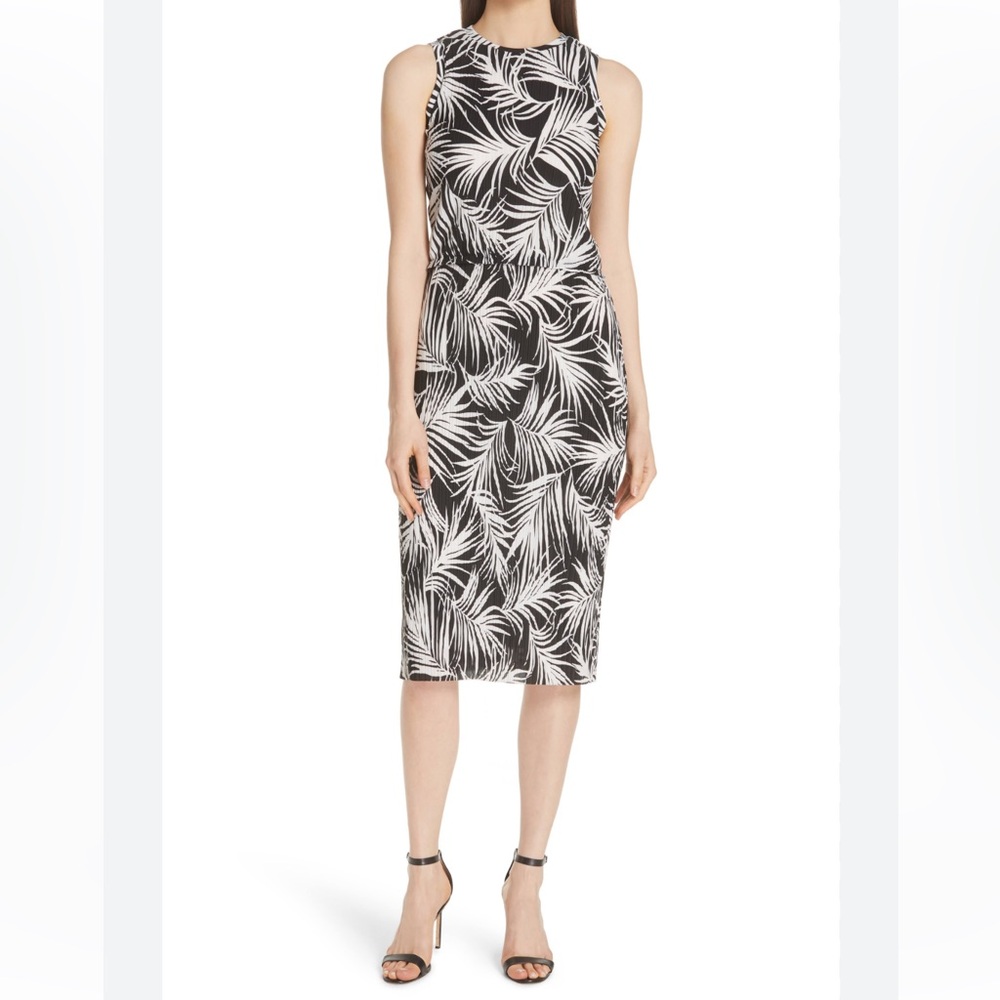 Hugo boss women's pleated leaf dress size small
